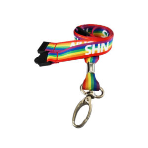 NHS Rainbow Lanyards with Safety Breakway and Metal Hook