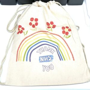 NHS Rainbow Thank You Strings BackPack Laundry BAG for Healthcare Staff and NHS Staff