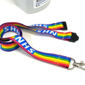 NHS Rainbow Lanyards with Safety Breakway