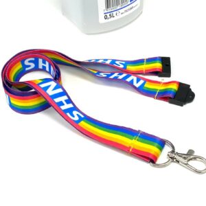 NHS Rainbow Lanyards with Safety Breakway