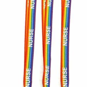 Rainbow Nurse Badge Reel Lanyards with Safety Break