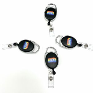 NHS Rainbow Retractable Carabiner ID Badge Reel Holder